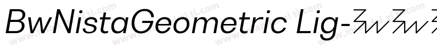 BwNistaGeometric Lig字体转换
